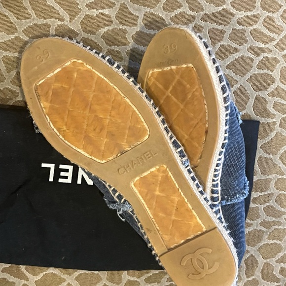 Chanel Blue Denim Espadrilles - Picture 2 of 3